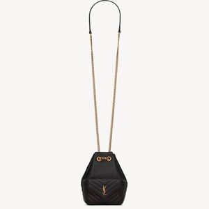 Yves Saint Laurent Black Mini Bag with Gold Chain